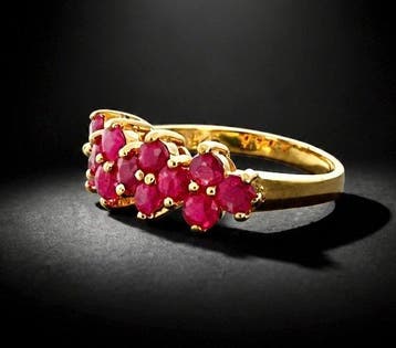Sans prix de réserve - Bague Argent 925 - Rubis, Bijoux, Sacs & Beauté