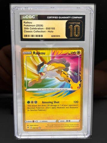 Pokémon - 1 Graded card - Raikou - 30th Celebration -