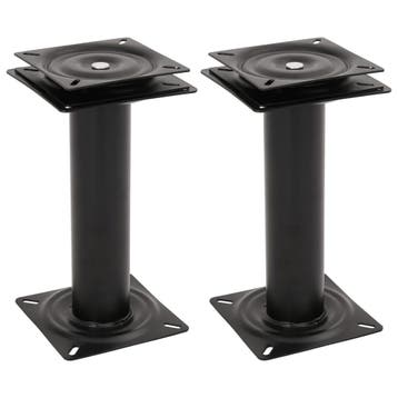 vidaXL Bootstoelpoten 2 st met 360° draaiplateau staal, Watersport en Boten, Verzenden, Nieuw
