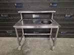Werktafel | prullenbak gat | RVS | 120cm | horeca, Gebruikt