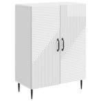 vidaXL Dressoir Hoogglans Wit 66 x 34,5 x 89,5 cm Bewerkt, Huis en Inrichting, Kasten | Dressoirs, Verzenden, Nieuw