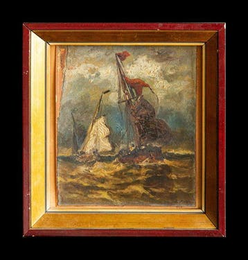 Auguste Henri Musin (1852–1923) - Bateaux à voiles, Antiek en Kunst