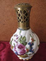 Brûle-parfum (3) - Porcelaine, Laiton