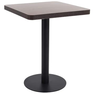 vidaXL Bistrotafel 60x60 cm MDF donkerbruin, Verzenden