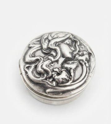 Doos (2) - .800 zilver - Vinaigrette parfumhouder