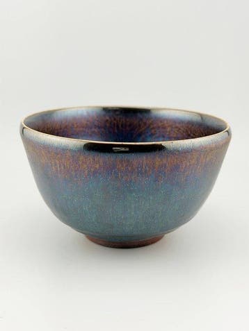 Miura Shurei (born 1942) - Chawan - Chawan de couleur paon –