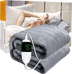 TOHDNC Elektrische Fleece Deken | 34% korting | Retour deal, Verzenden, Tweepersoons, Grijs, Deken of Dekbed