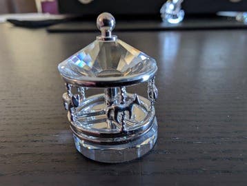 Beeld, Swarovski kinderjaren set rhodium - 3.5 cm - Kristal