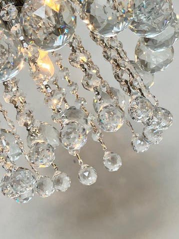 Swarovski - Plafonnier - Cristal, feuille dor
