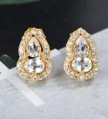 Sans prix de réserve - Boucles doreilles - 18 carats Or, Handtassen en Accessoires, Oorbellen, Nieuw