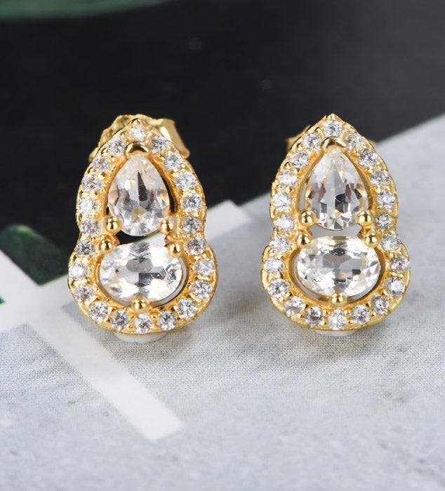 Sans prix de réserve - Boucles doreilles - 18 carats Or, Handtassen en Accessoires, Oorbellen