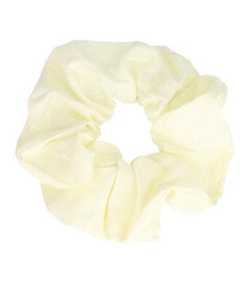 Haarelastiek Scrunchie – Basic – Satijnlook Stof – Creme, Nieuw