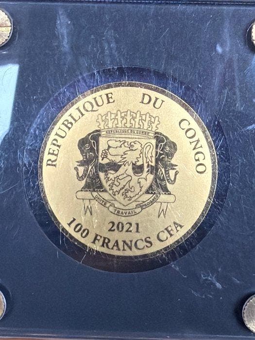 Congo. 100 Francs Fascination Gold - Ark of the Covenant -, Postzegels en Munten, Munten | Europa | Niet-Euromunten