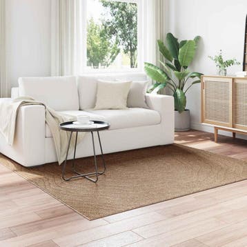 vidaXL Vloerkleden Moiré Vierkant AGIRA Naturel 120 x 120 cm, Verzenden