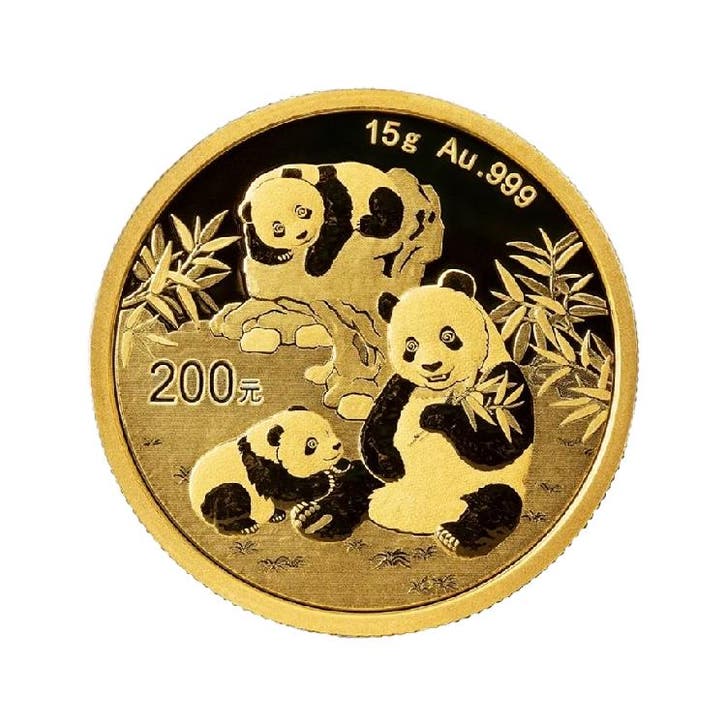 15 gram gouden Panda munt 2025, Timbres & Monnaies, Métaux nobles & Lingots
