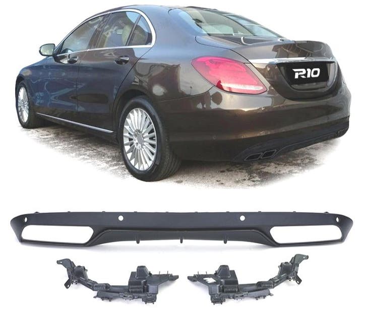 Diffuseur Pour Mercedes Classe C W205 15-21 Look C63 Moulure, Auto-onderdelen, Carrosserie, Verzenden