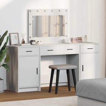vidaXL Kaptafel 3 st Wit 78,5 x 41 x 135 cm Bewerkt hout, Verzenden, Nieuw