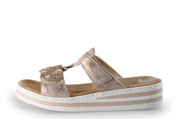 Rieker Slippers in maat 41 Roze, Kleding | Dames, Schoenen, Slippers, Verzenden, Zo goed als nieuw, Roze