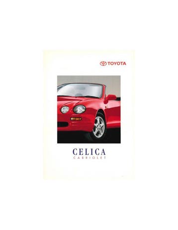 1995 TOYOTA CELICA CABRIOLET BROCHURE, Nieuw