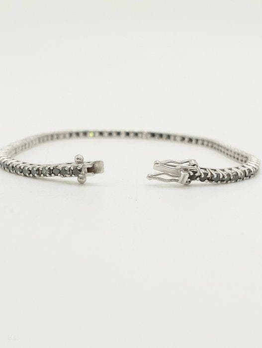 Armband - 18 karaat Witgoud Saffier, Bijoux, Sacs & Beauté, Bracelets