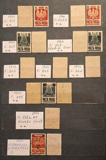 Pologne 1944/1944 - Une merveilleuse collection de timbres
