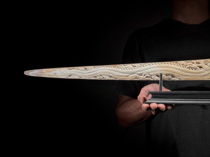 Sans prix de réserve - Étonnante défense de poisson-épée, Antiquités & Art, Art | Objets design