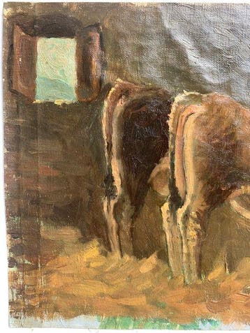 Giovanni March (1894-1974) - Nella stalla
