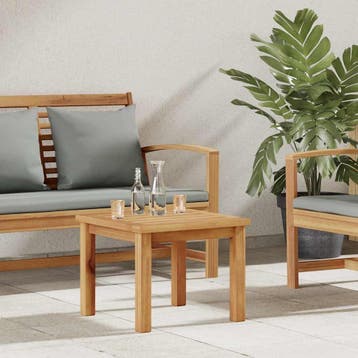vidaXL Salontafel Bruin 45 x 45 x 36 cm Massief Teakhout, Tuin en Terras, Tuintafels, Verzenden, Nieuw