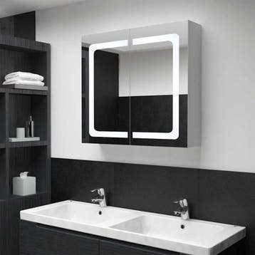 vidaXL Badkamerkast met spiegel en LED 80x12,2x68 cm, Verzenden, Nieuw