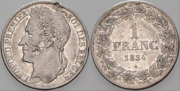 1 Franc 1834 Belgie-koenigreich Leopold I 1831-1865, Verzenden, België