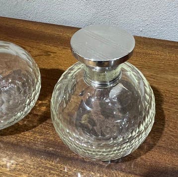 Fles (2) - Zilver en kristal