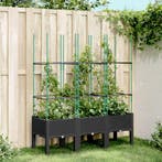 vidaXL Plantenbak met latwerk 120x40x142,5 cm polypropeen, Verzenden, Nieuw