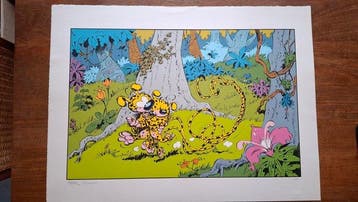 Marsupilami - 1 Zeefdruk - Gesigneerd Franquin - 1994, Boeken, Nieuw