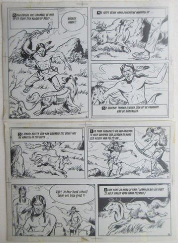 Bessy 85 - Originele pagina (p.22) - De drie vlechten - 1, Boeken, Nieuw