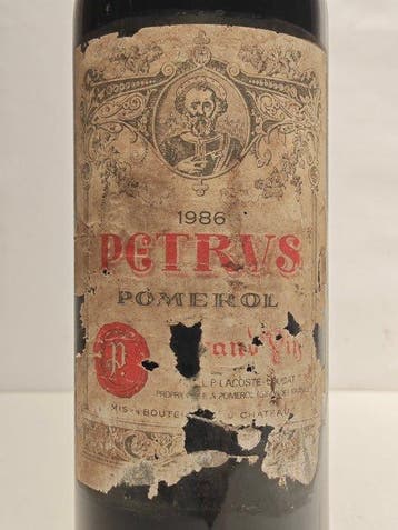 1986 Petrus - Pomerol Grand Vin - 1 Fles (0,75 liter), Collections, Vins