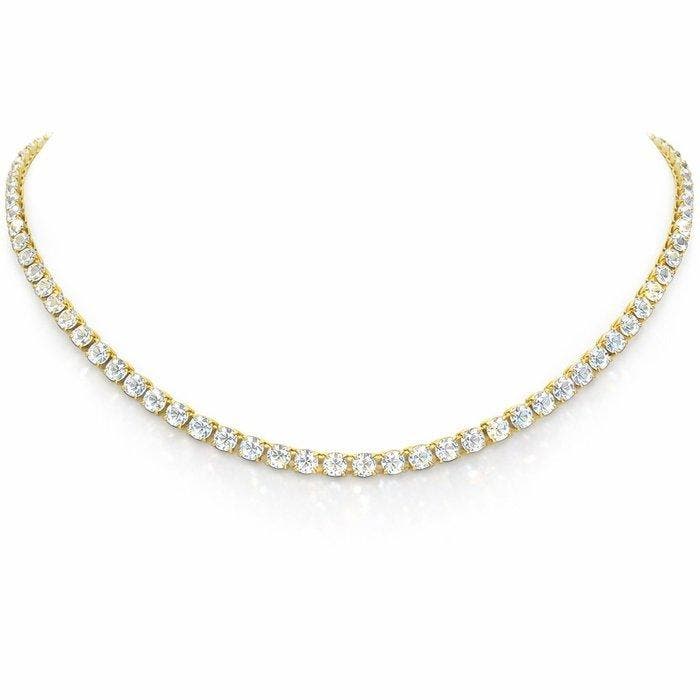 Collier - 14 carats Or jaune - 18.40ct. tw. Diamant (Cultivé, Bijoux, Sacs & Beauté, Colliers