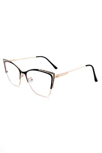 KIMU® Computerbril Cat Eye Zwart Brons Montuur Doorzichtige, Ophalen of Verzenden
