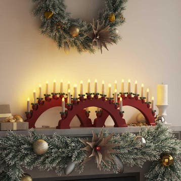 vidaXL Kerst Kaarsenboog met 10 LED Kaarsen 3 st LEDs, Divers, Verzenden