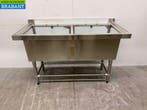 RVS Spoeltafel Vogue CF406 Dubbele spoelbakken 141 cm Horeca, Ophalen of Verzenden