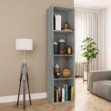 vidaXL Boekenkast / tv-meubel 36x30x143 cm grijs sonoma, Verzenden, Nieuw