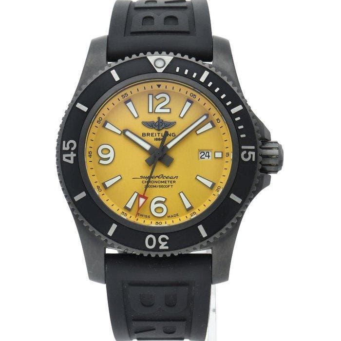 Breitling - Superocean Automatic 46 Black Steel -, Bijoux, Sacs & Beauté, Montres | Hommes