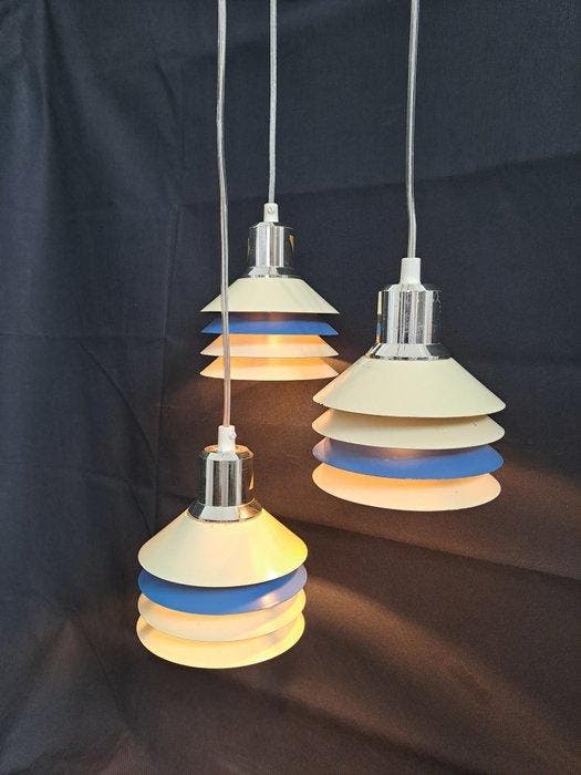 Design Light - Lampe à suspendre (3) - Model Siam - Acier, Antiquités & Art, Antiquités | Éclairage