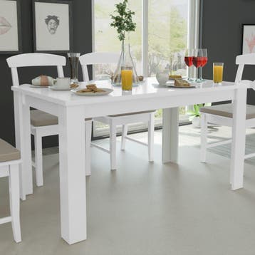 Eettafel 140x80 wit | 77% korting! Retour deal, Huis en Inrichting, Tafels | Eettafels, Gebruikt, 100 tot 150 cm, Verzenden, 50 tot 100 cm