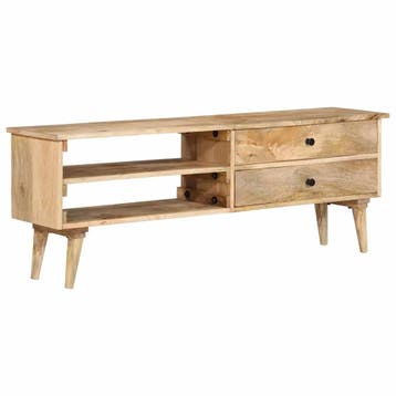 Tv-meubel mangohout | Tweede kansje | OP = OP, 100 tot 150 cm, Verzenden, Zo goed als nieuw, Minder dan 100 cm