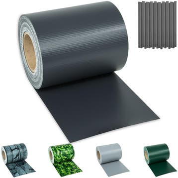 PVC privacyfolie met bevestigingsclips - 70 m, antraciet, Verzenden, Nieuw