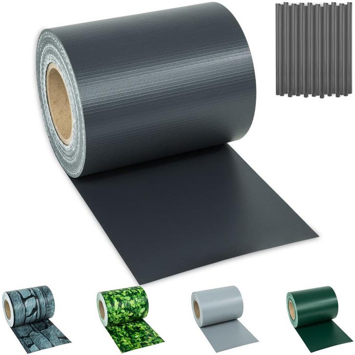 PVC privacyfolie met bevestigingsclips - 70 m, antraciet, Tuin en Terras, Overige Tuin en Terras, Verzenden