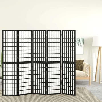 vidaXL Kamerscherm inklapbaar 5 panelen Japanse stijl, Verzenden