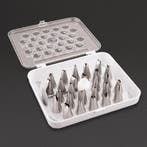 Spuitmonden set RVS | 26 delig | 20(b)x10(d)cm Vogue, Verzenden, Nieuw in verpakking