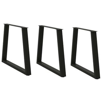 vidaXL Eettafelpoten 3 st V-vormig 80x(72-73,3) cm staal, Verzenden, Nieuw