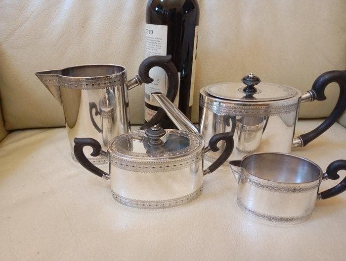 Jezler - Jezler - Service à thé et café (4) - Argent 800, Antiquités & Art, Antiquités | Argent & Or